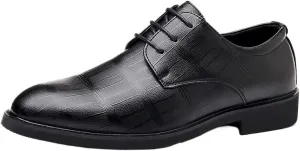 Oxford Dress Shoes for Men Classic Cap Toe Prom Wedding Lace-up Formal Leather Shoes Tuxedo Business New Shoes