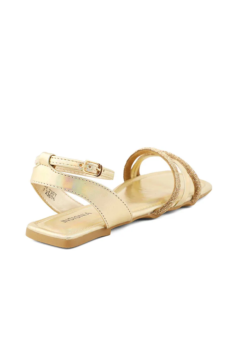 Party Wear Sandal I23696-Golden