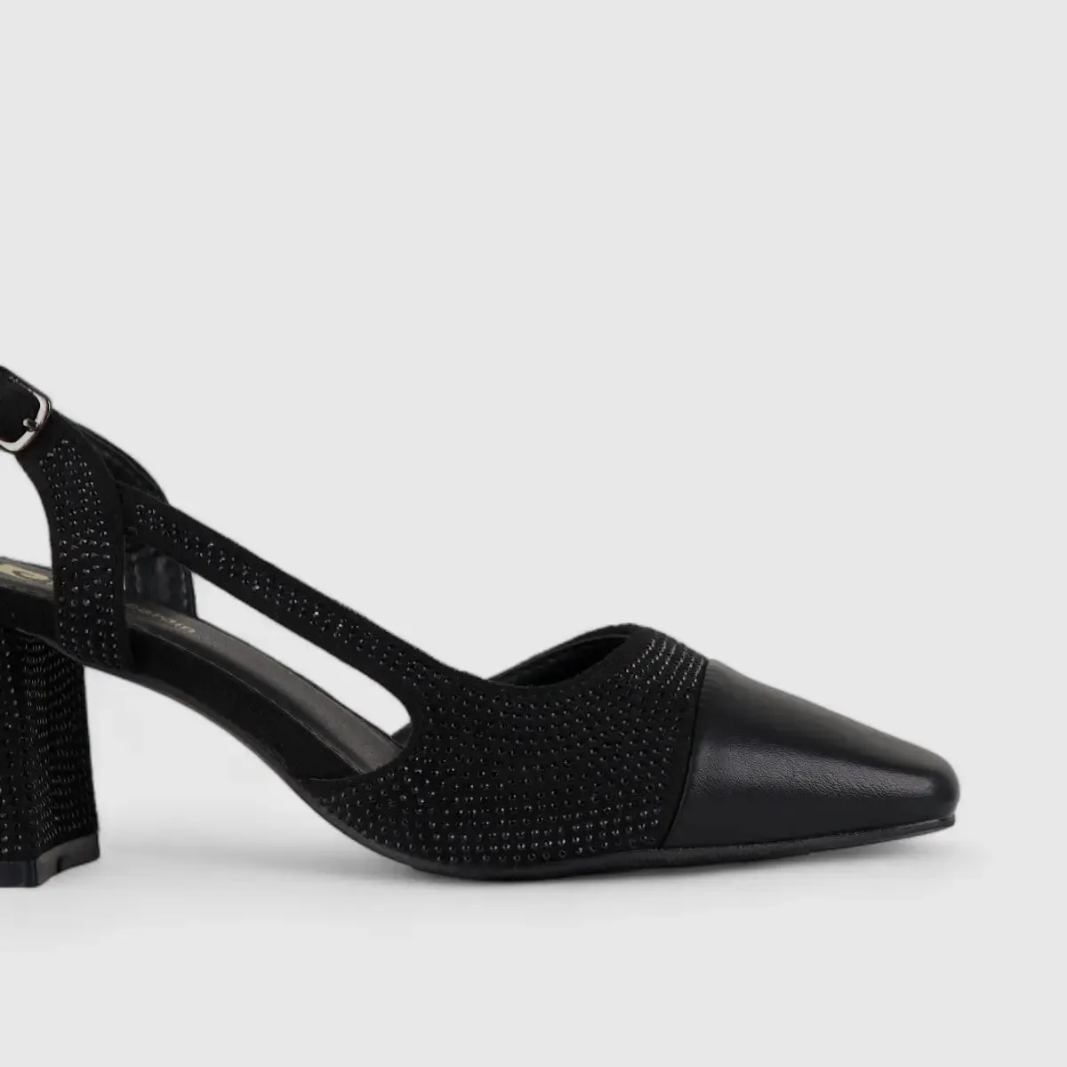 PC Slingback Court Shoe Black 10615