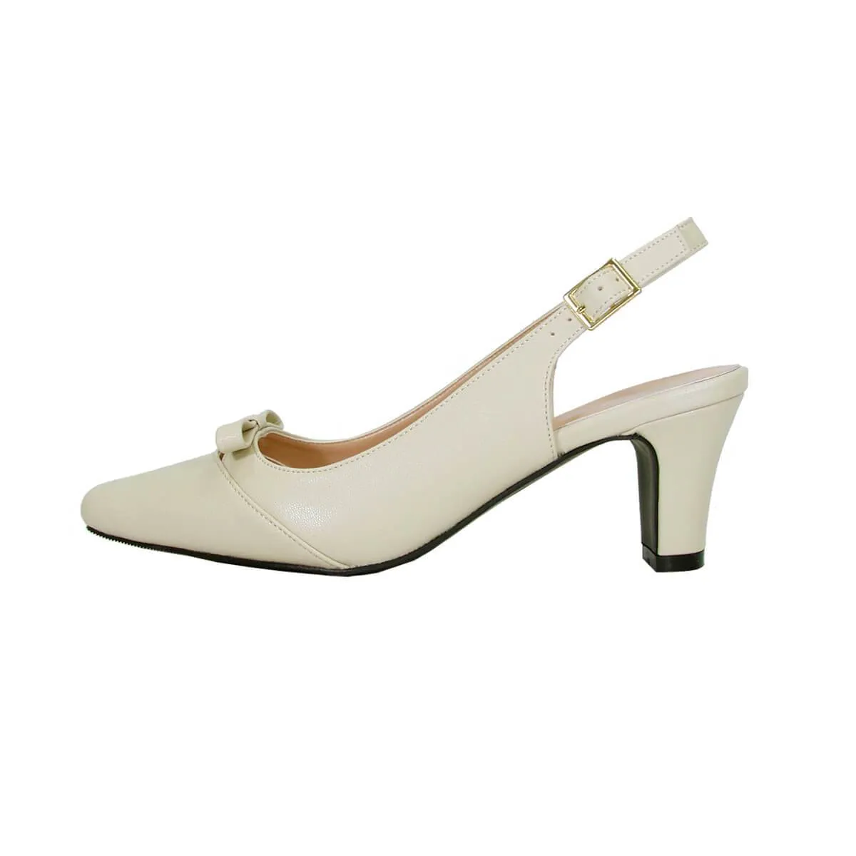 PEERAGE Jodie Women's Wide Width Leather Slingback Pumps