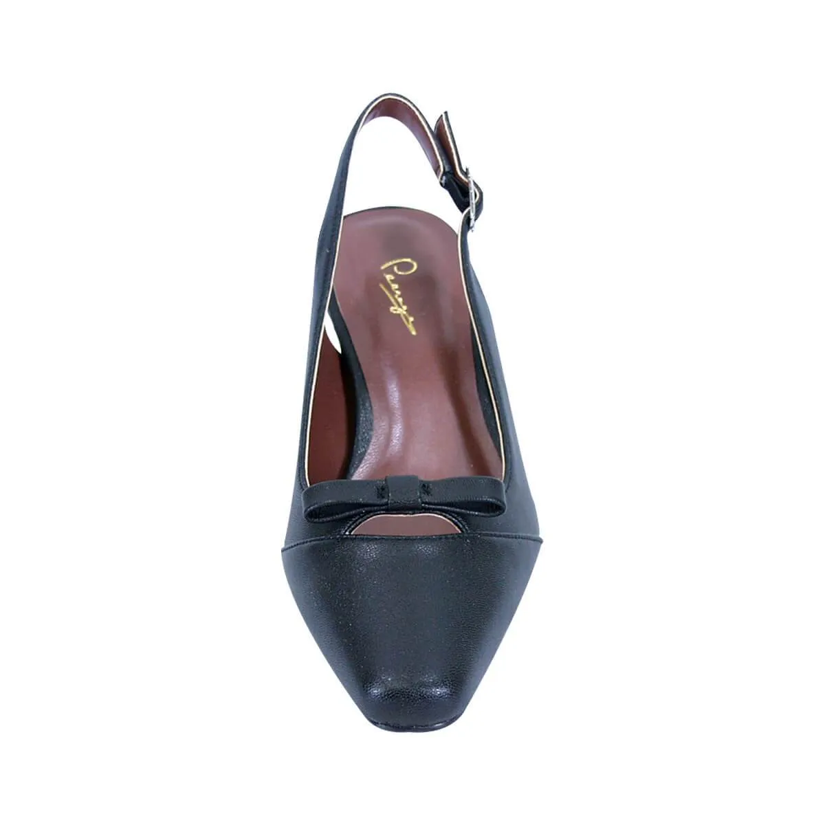 PEERAGE Jodie Women's Wide Width Leather Slingback Pumps