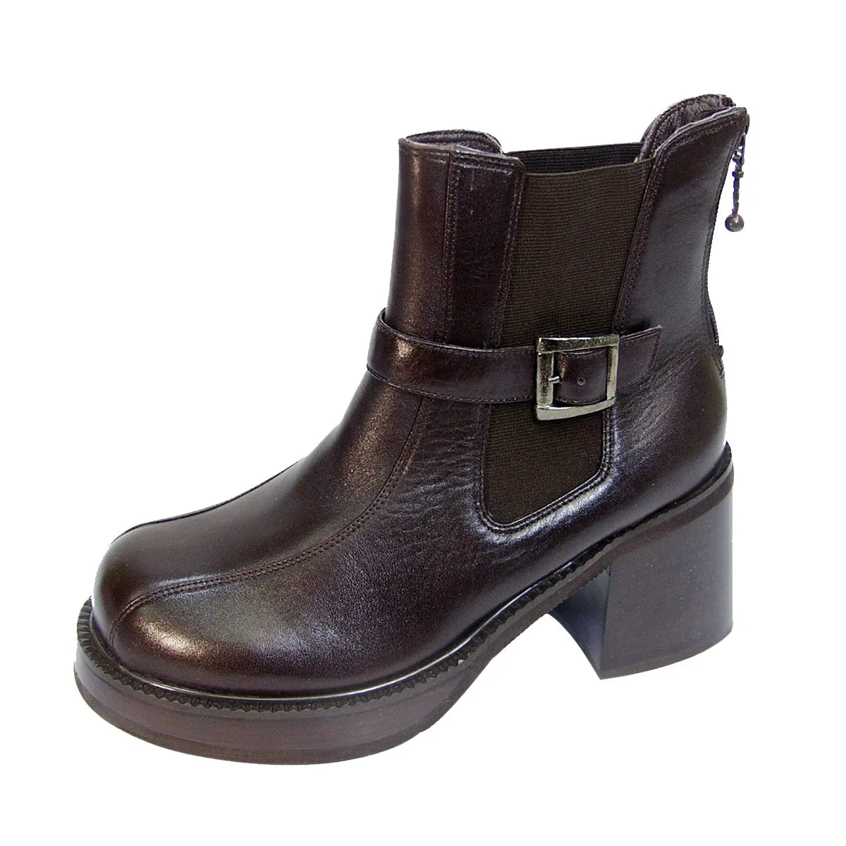 PEERAGE Ricky Men's Medium Width Leather Ankle Boots