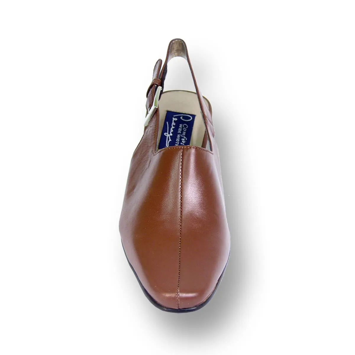 PEERAGE Zoe Women's Wide Width Leather Slingback Pumps