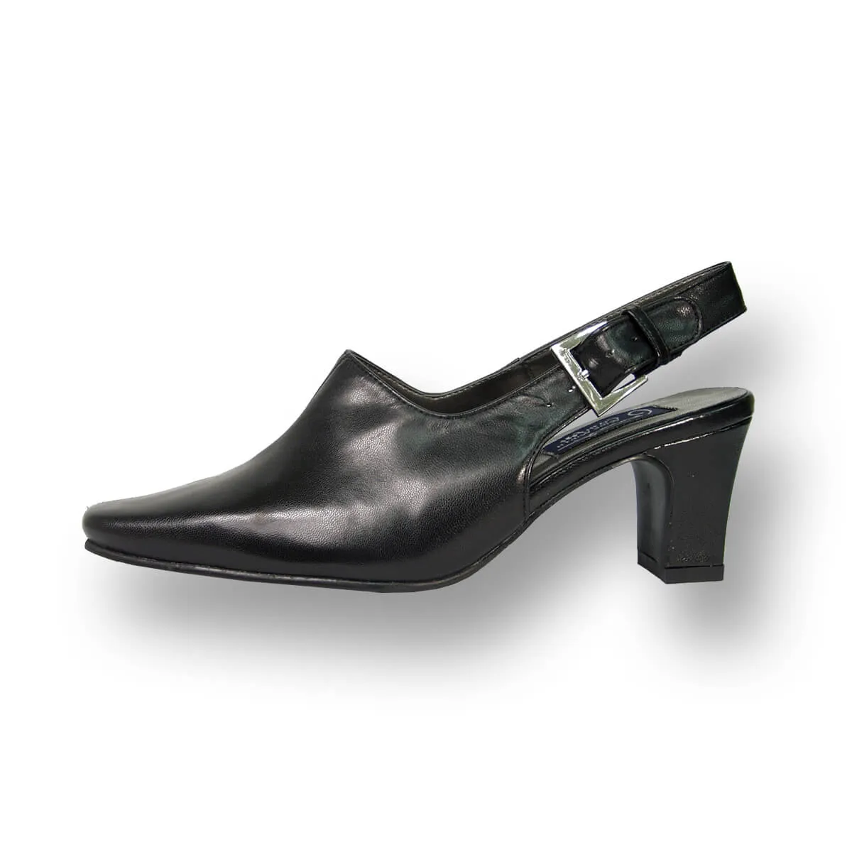 PEERAGE Zoe Women's Wide Width Leather Slingback Pumps