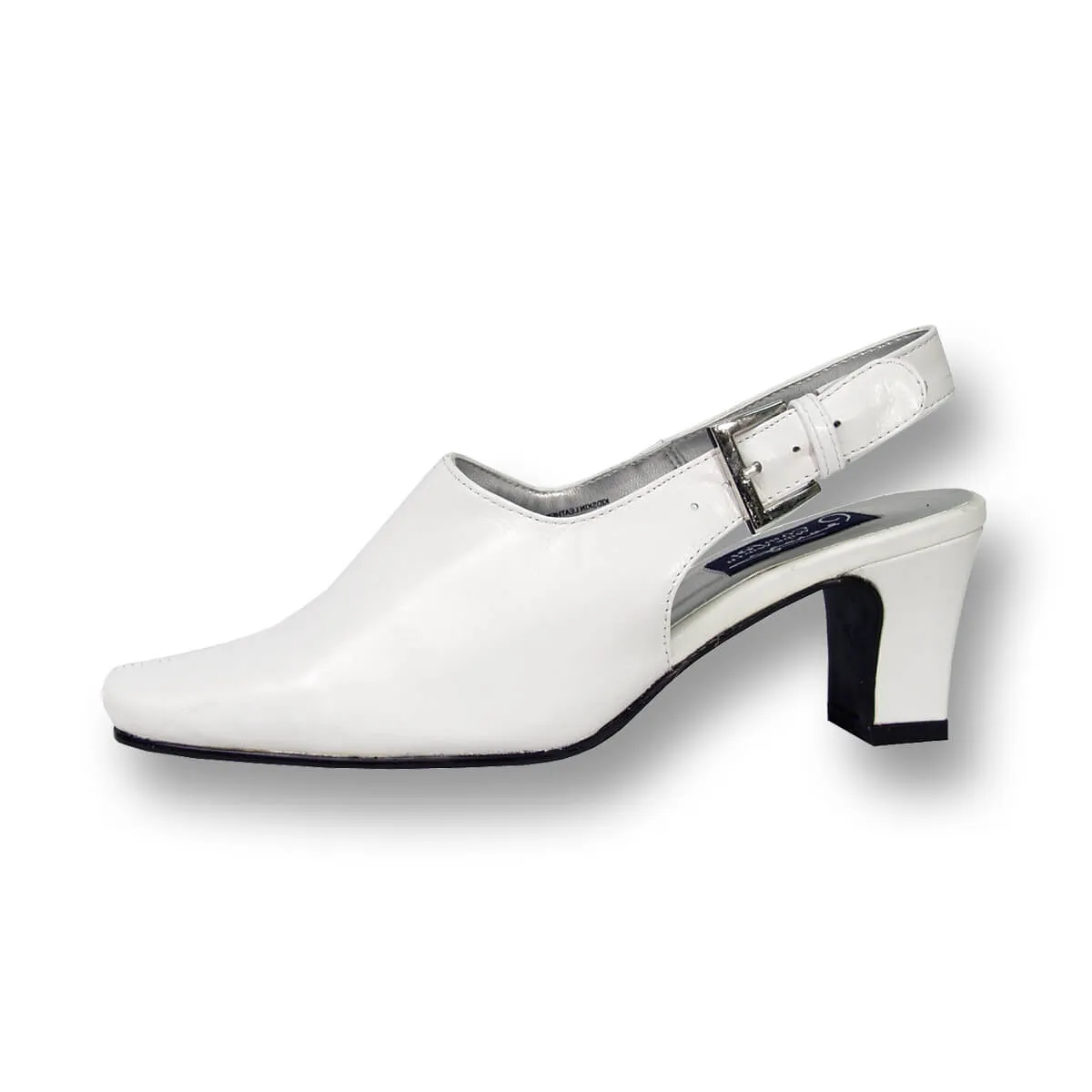 PEERAGE Zoe Women's Wide Width Leather Slingback Pumps
