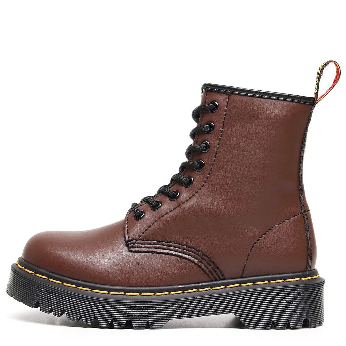 PEOPLETERRITORY Aberdeen high-top 1460 locomotive boots women's soft leather medium and platform couple short boots men's and women's leather boots round head trend