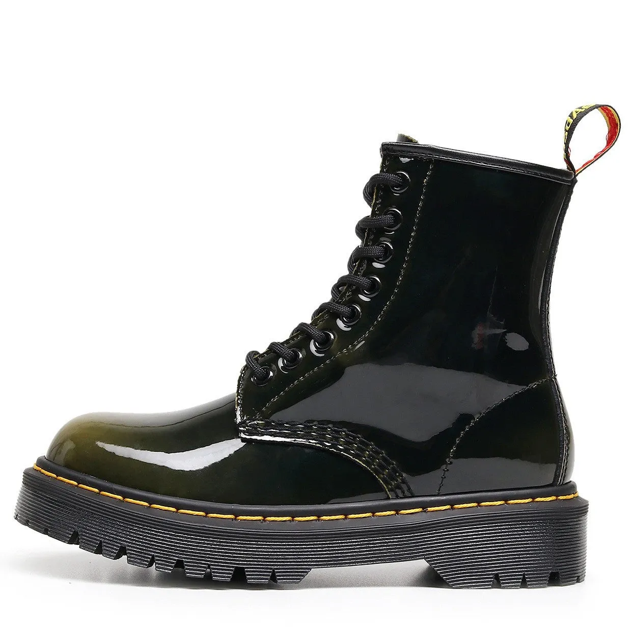PEOPLETERRITORY High top 1460 color-changing blue locomotive boots women's classic retro British style short boots men's and women's leather boots round head trend