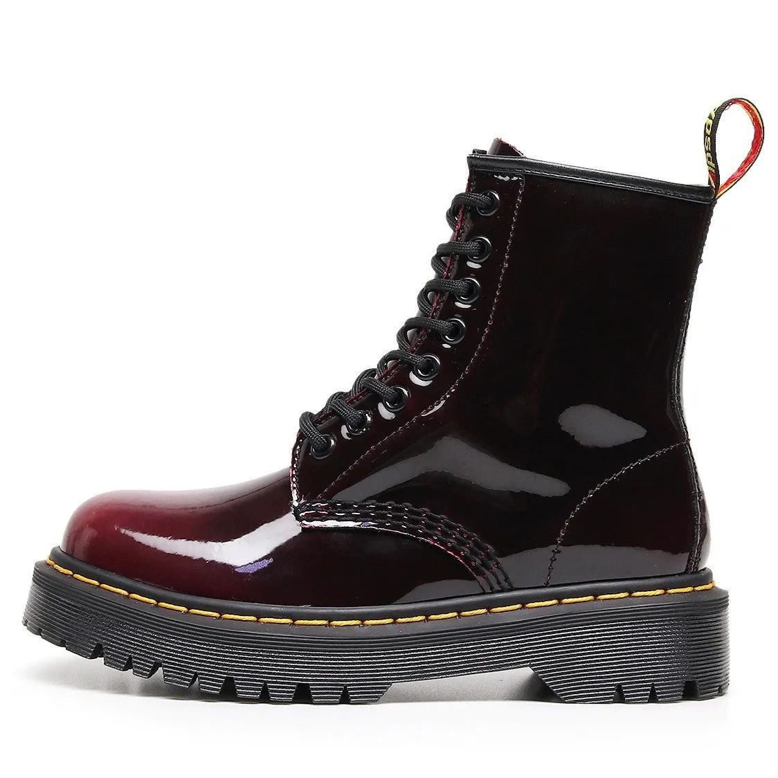 PEOPLETERRITORY High top 1460 color-changing blue locomotive boots women's classic retro British style short boots men's and women's leather boots round head trend