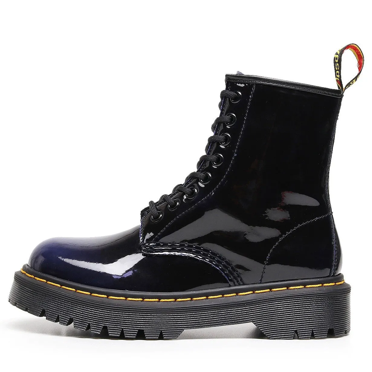 PEOPLETERRITORY High top 1460 color-changing blue locomotive boots women's classic retro British style short boots men's and women's leather boots round head trend