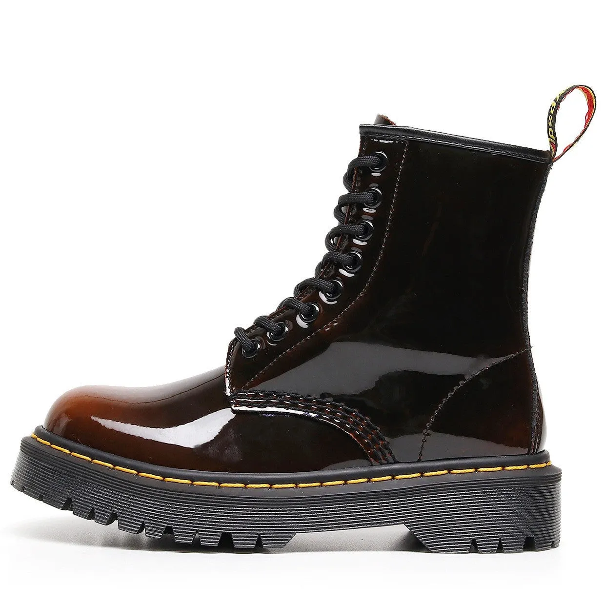 PEOPLETERRITORY High top 1460 color-changing blue locomotive boots women's classic retro British style short boots men's and women's leather boots round head trend