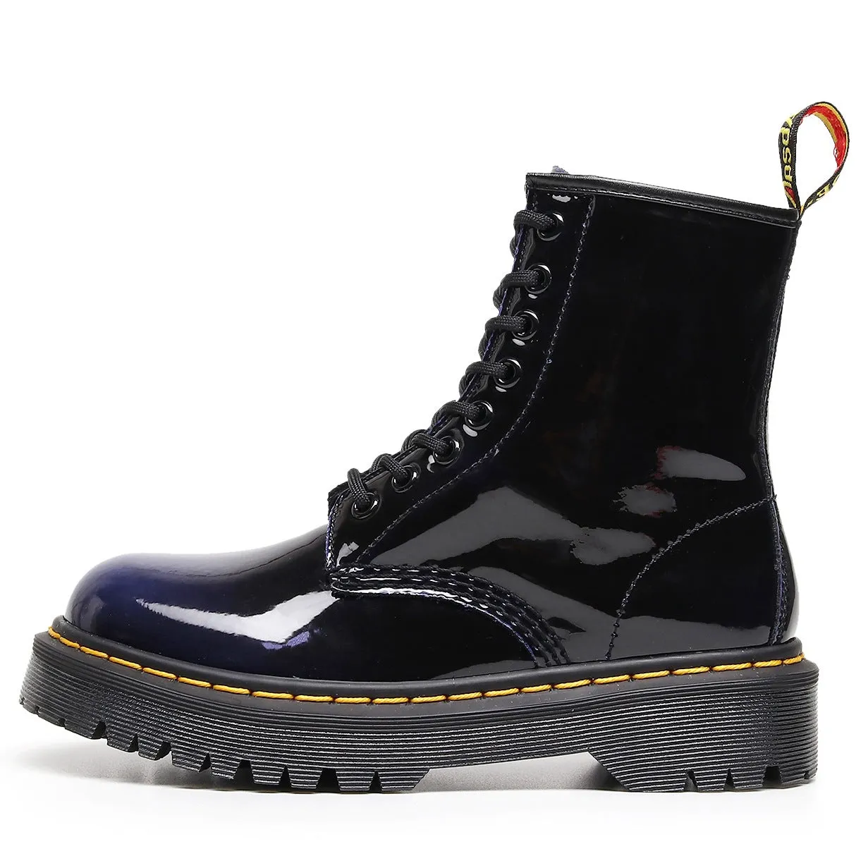 PEOPLETERRITORY High top 1460 color-changing blue locomotive boots women's classic retro British style short boots men's and women's leather boots round head trend