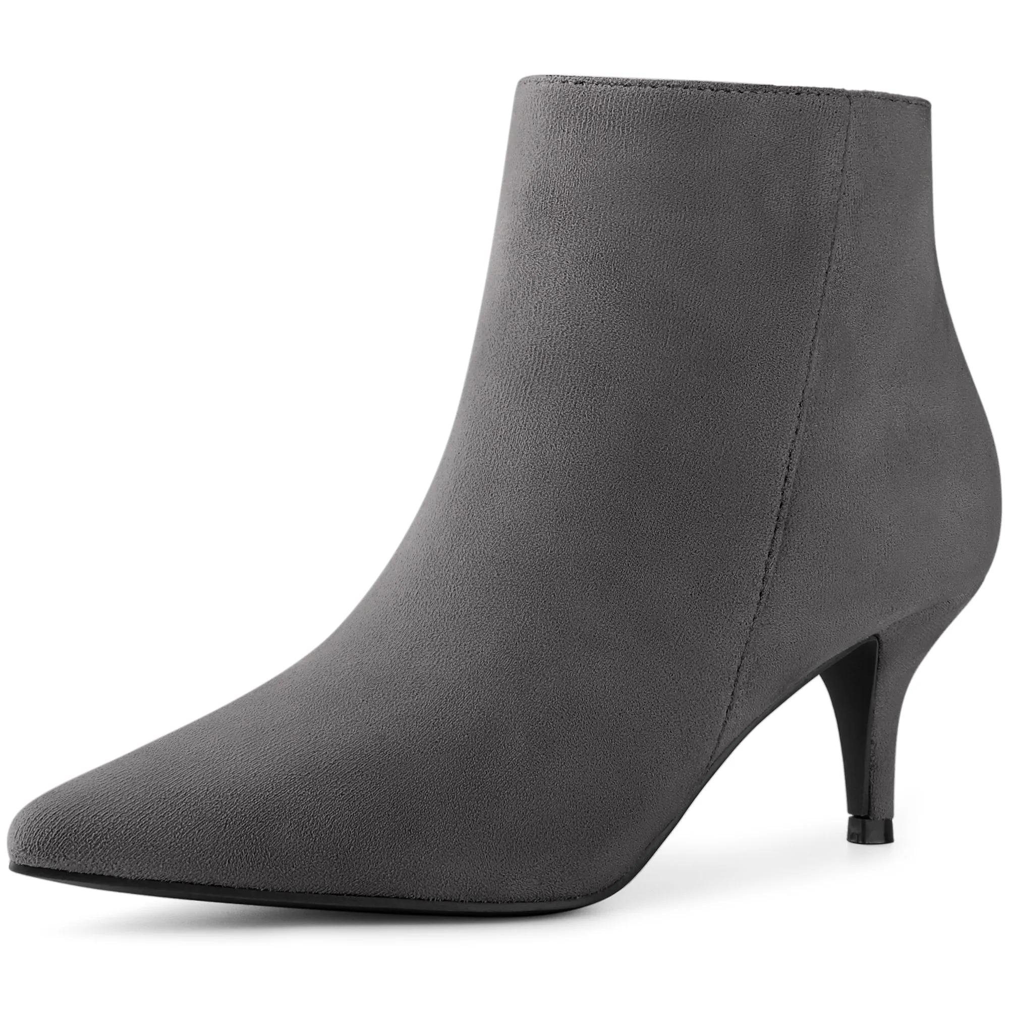 Perphy Women's Pointed Toe Side Zip Stiletto Heels Ankle Boots