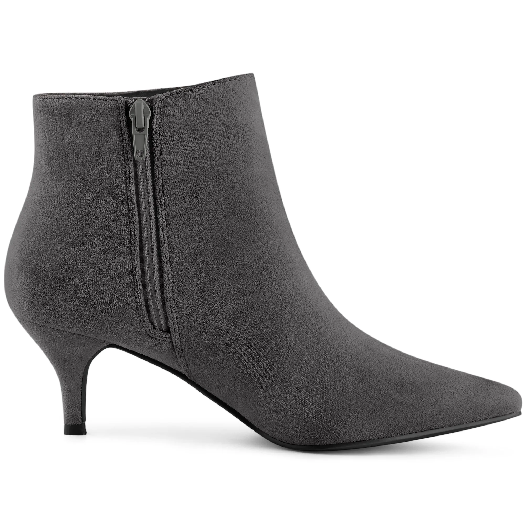Perphy Women's Pointed Toe Side Zip Stiletto Heels Ankle Boots