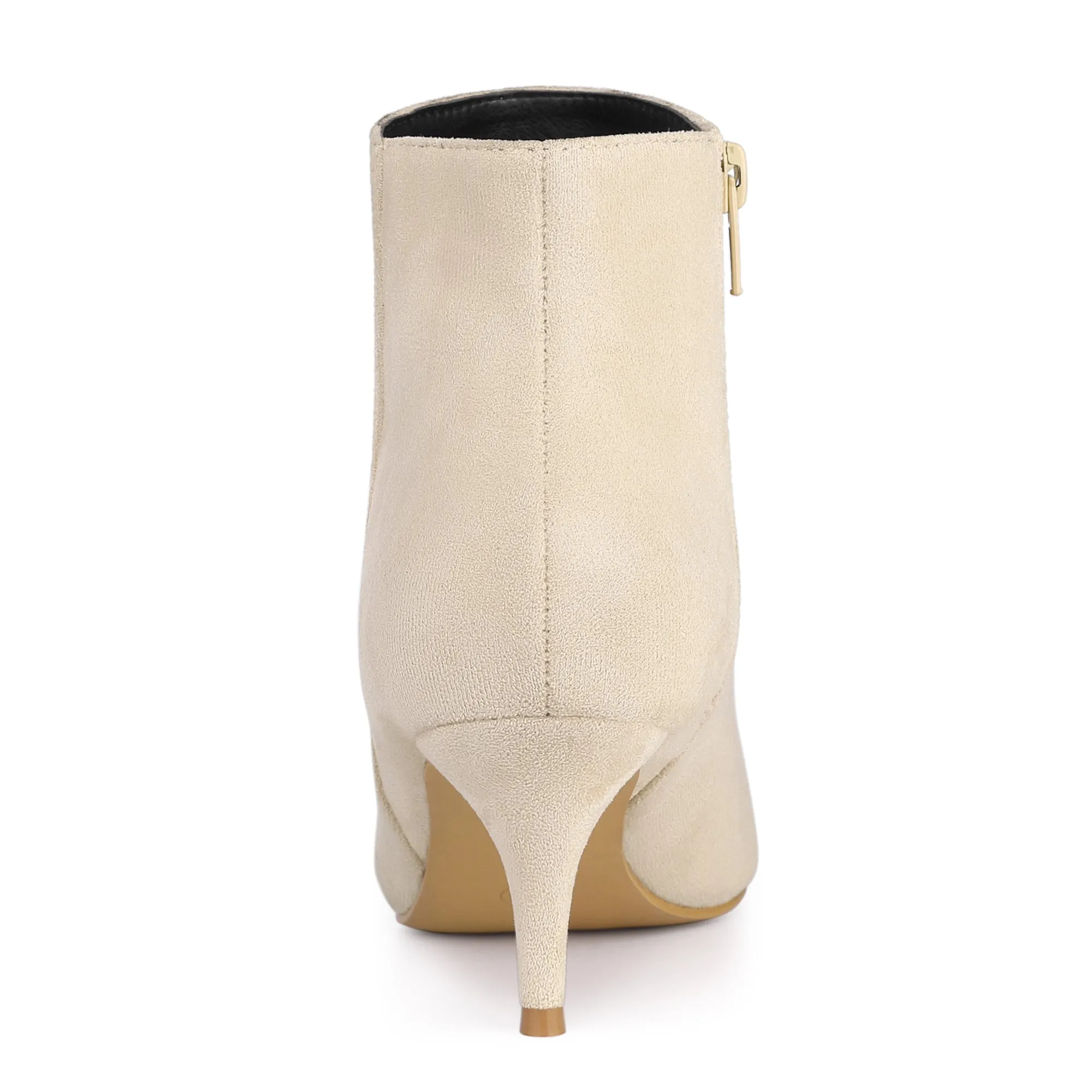 Perphy Women's Pointed Toe Side Zip Stiletto Heels Ankle Boots