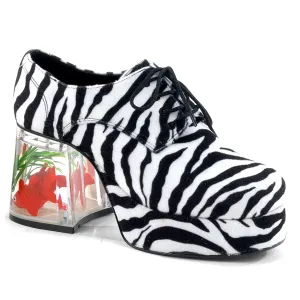 PIMP-02 Fancy Dress Costume Funtasma Men's Shoes Zebra Fur