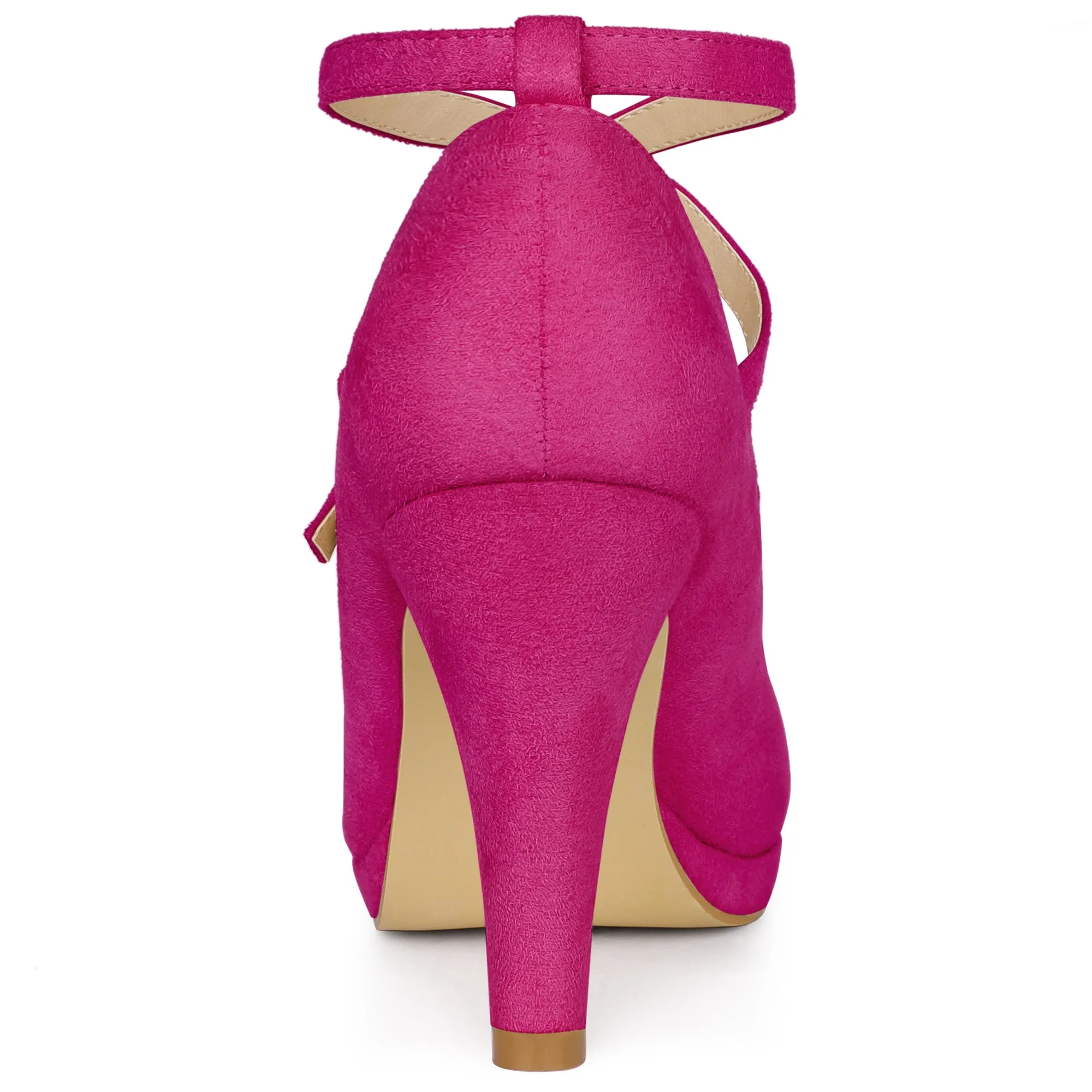 Platform Cross Strap Stiletto Heel Mary Jane Pumps