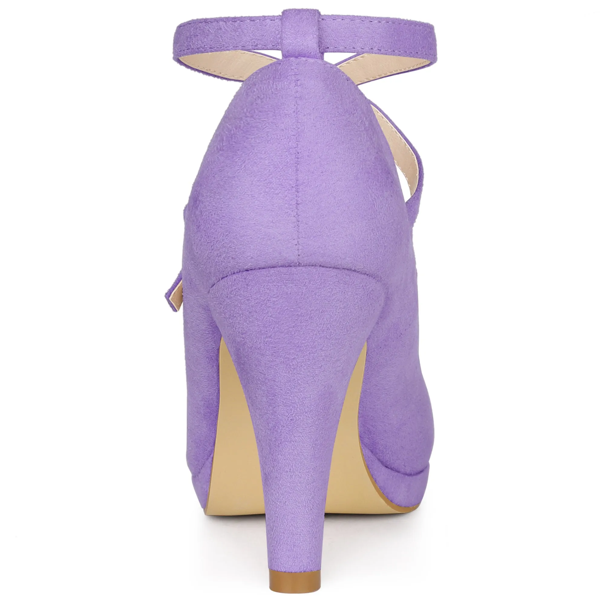 Platform Cross Strap Stiletto Heel Mary Jane Pumps