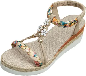 Platform Sandals Women Casual Bohemian Beach Sandals Flip Flops Open Toe Shoes Casual Dressy Sandal 2025