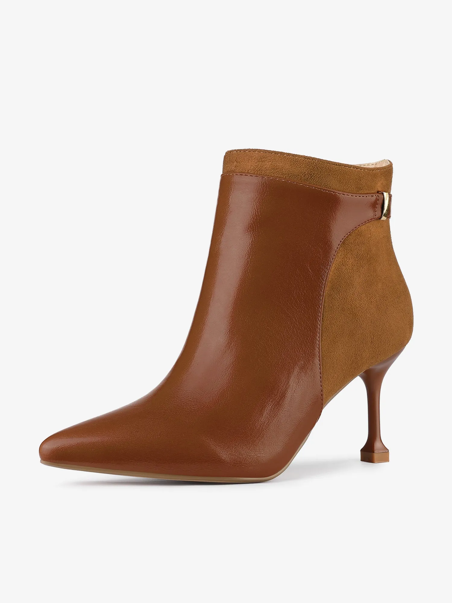 Pointed Toe Side Zipper Stiletto High Heel Ankle Boots
