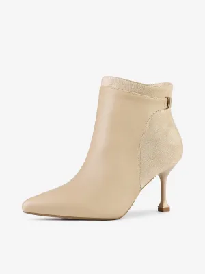 Pointed Toe Side Zipper Stiletto High Heel Ankle Boots