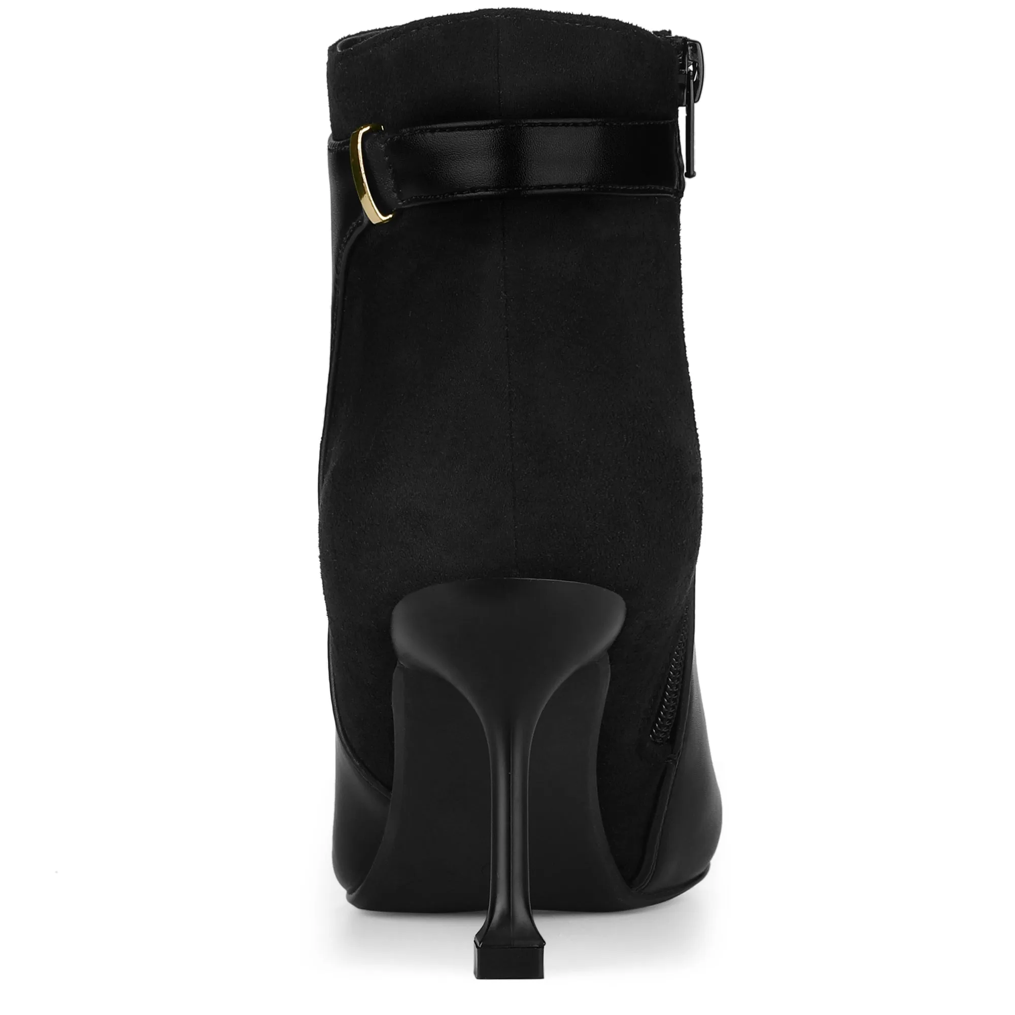 Pointed Toe Side Zipper Stiletto High Heel Ankle Boots