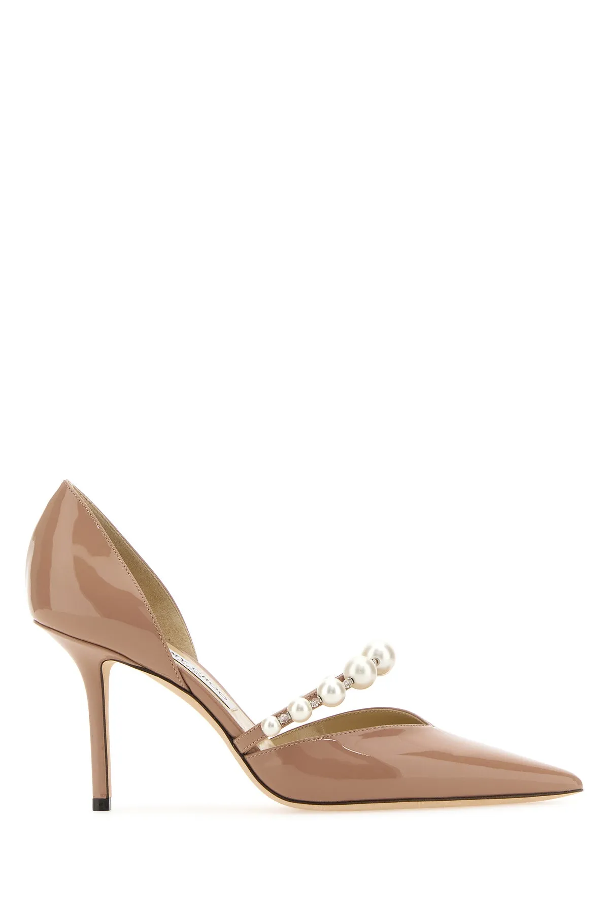 Powder pink leather Aurelie 85 pumps