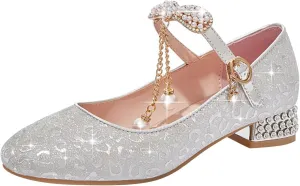 Princess Costumes Shoes, Cosplay Birthday Party Dress Up Sandals for Girls, Toddler or Kids