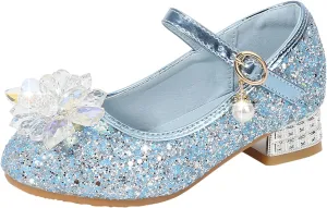 Princess Costumes Shoes, Cosplay Birthday Party Dress Up Sandals for Girls, Toddler or Kids