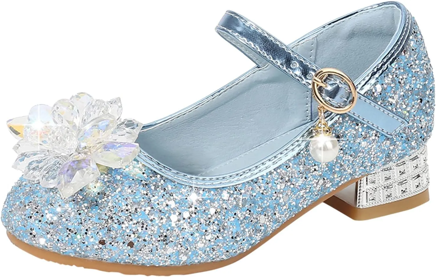 Princess Costumes Shoes, Cosplay Birthday Party Dress Up Sandals for Girls, Toddler or Kids