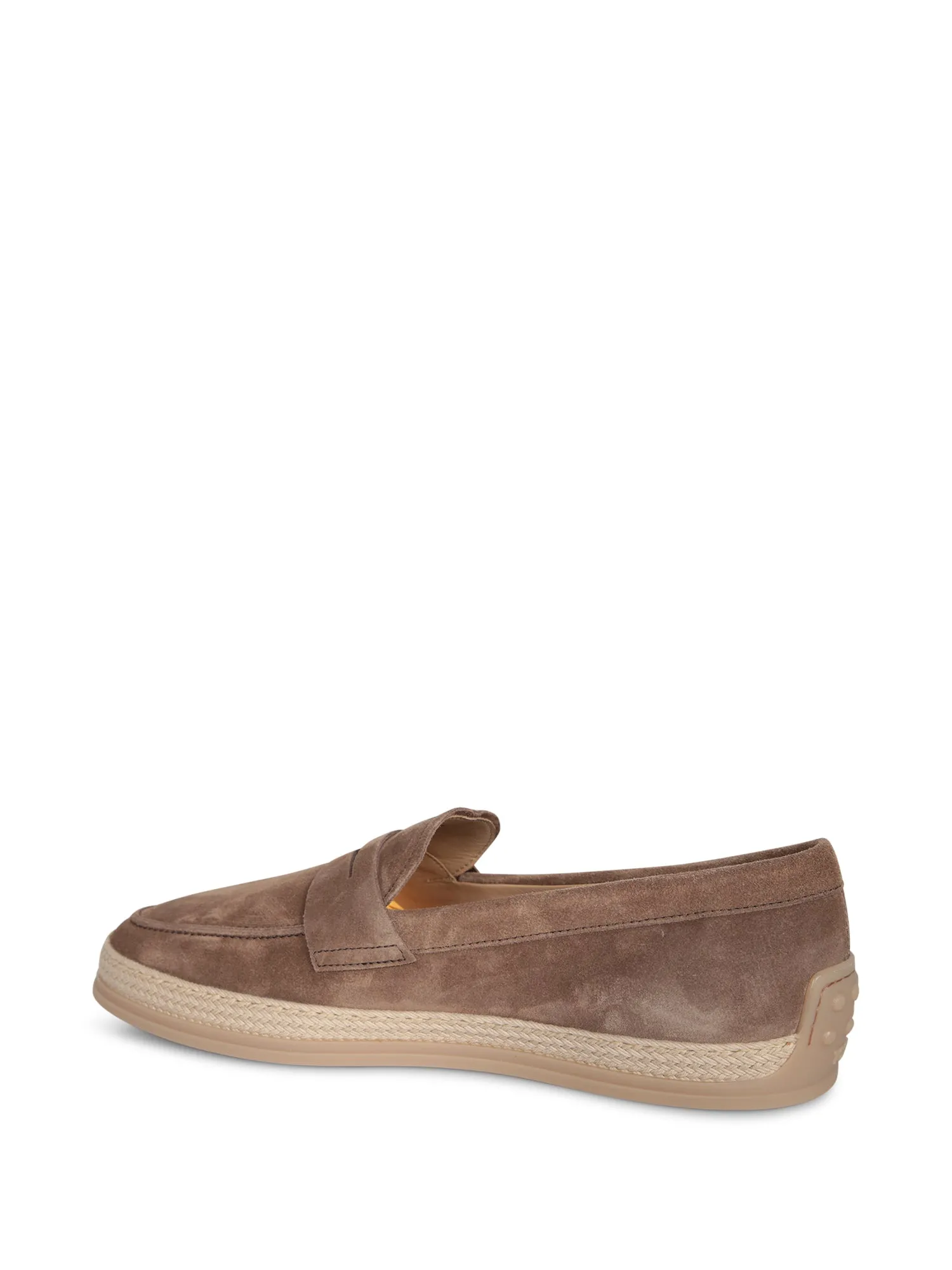 Raffia and Leather Walnut Loafer
