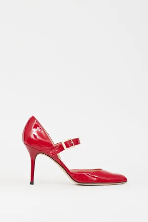 Red Patent Leila Mary Jane Pump