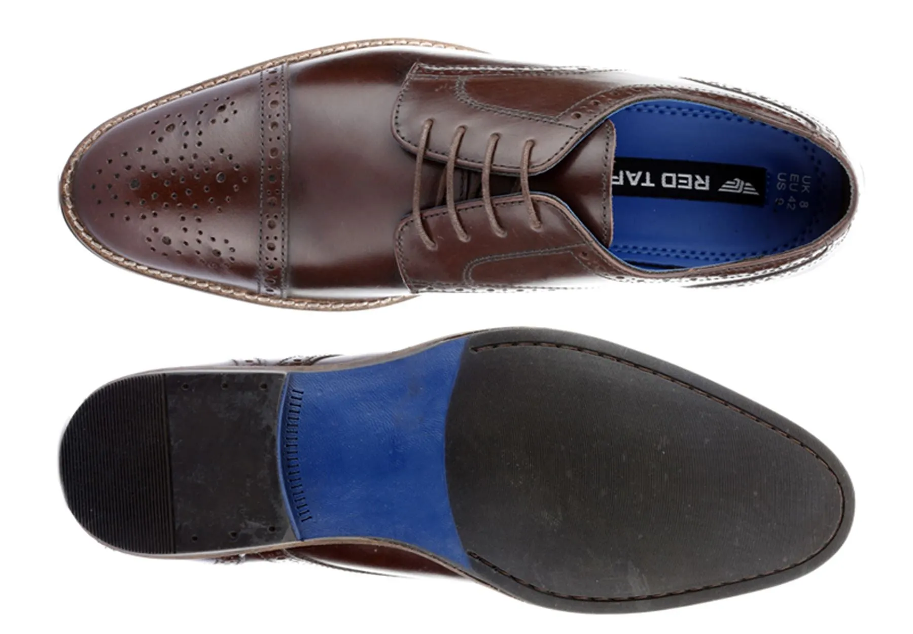 Red Tape Crick Claydon Mens Leather Lace Up Brogue Formal Shoes