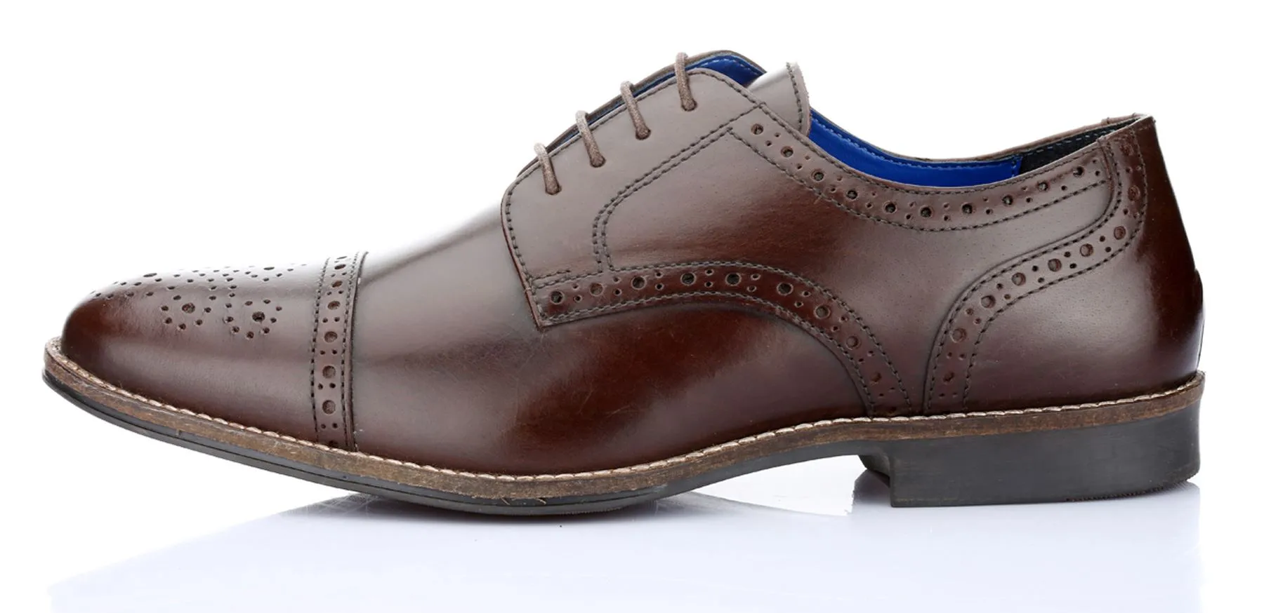 Red Tape Crick Claydon Mens Leather Lace Up Brogue Formal Shoes