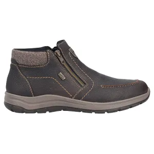 Rieker Men's Side Zip Ankle Boots - 03660 - Brown