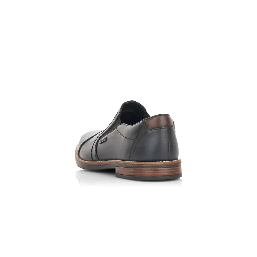 Rieker Men's Slip On Dress Shoes- Black