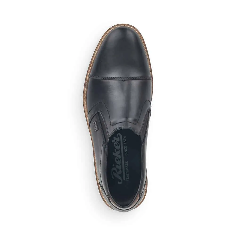 Rieker Men's Slip On Dress Shoes- Black