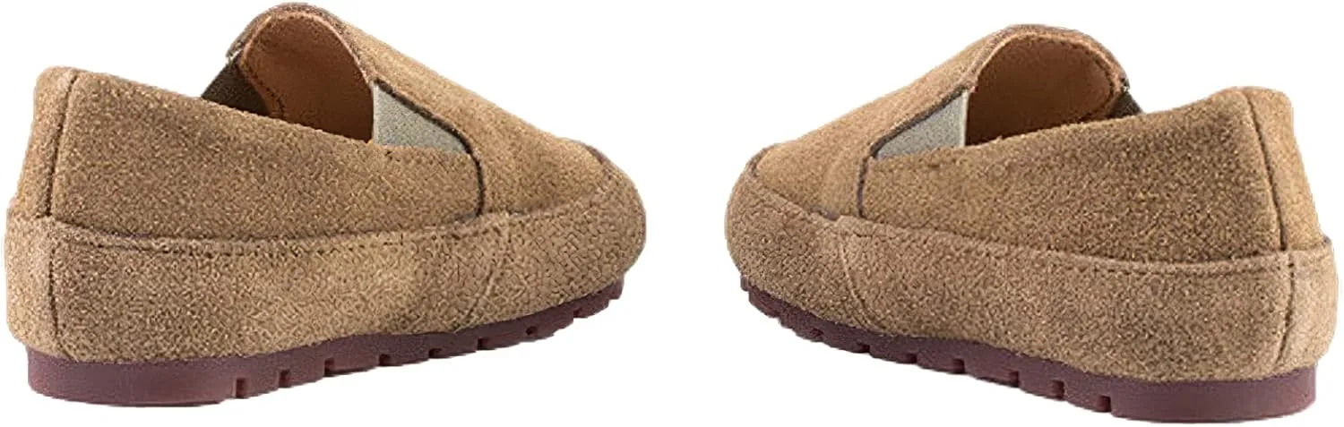 rismart Loafers Little Boy Toddler Suede Leather Casual Slip-on Shoes Flats