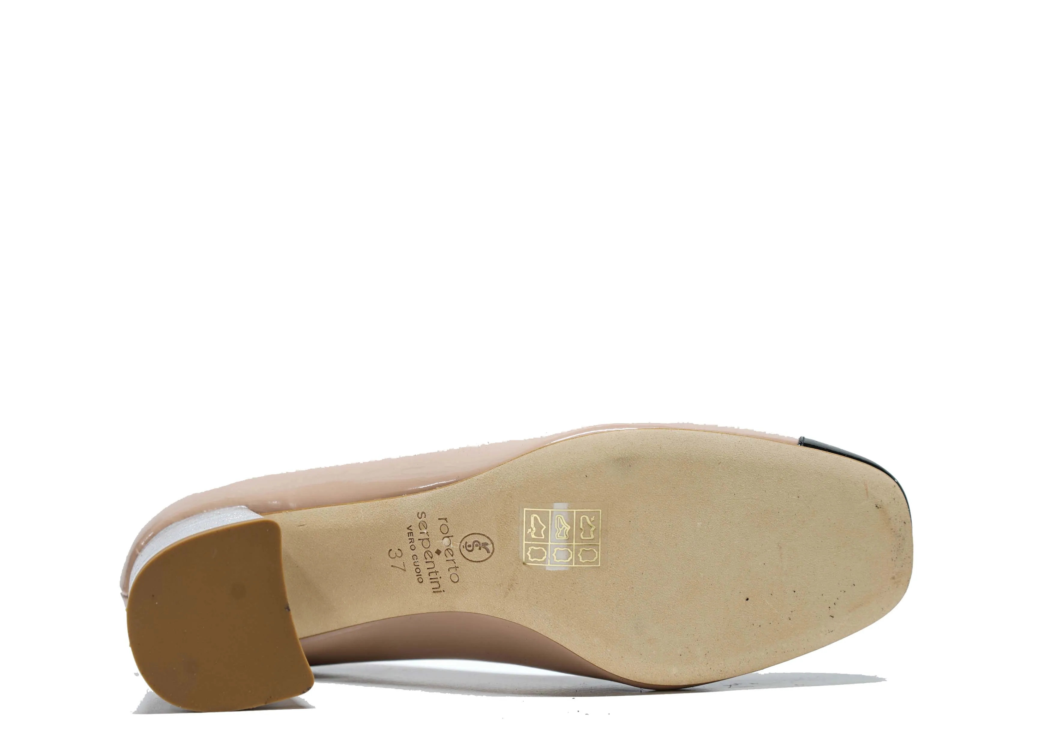 Roberto Serpentini Women's Rose & Black Patent Leather Shoe 25468
