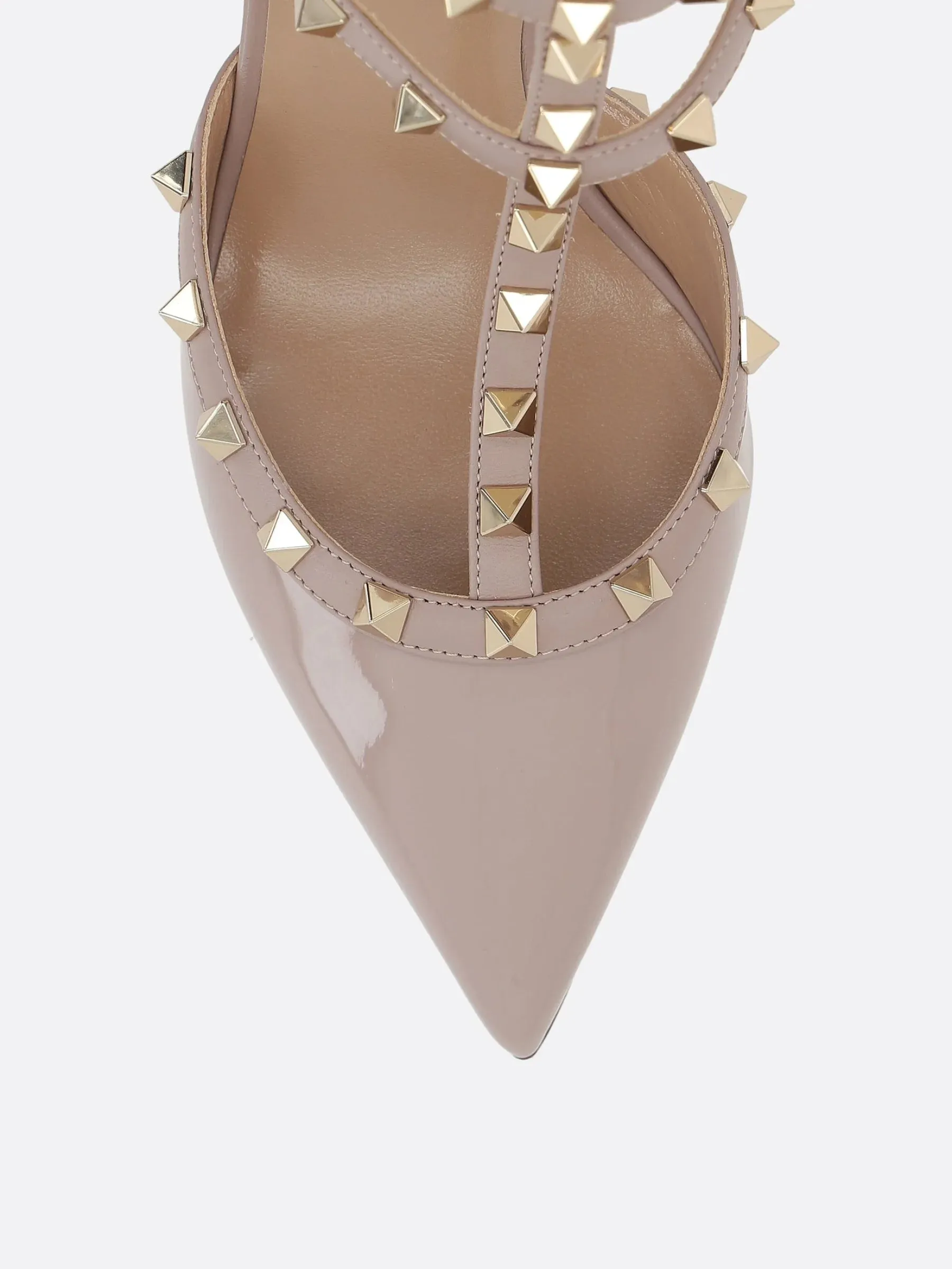 Rockstud Slingback Pumps in Patent Leather
