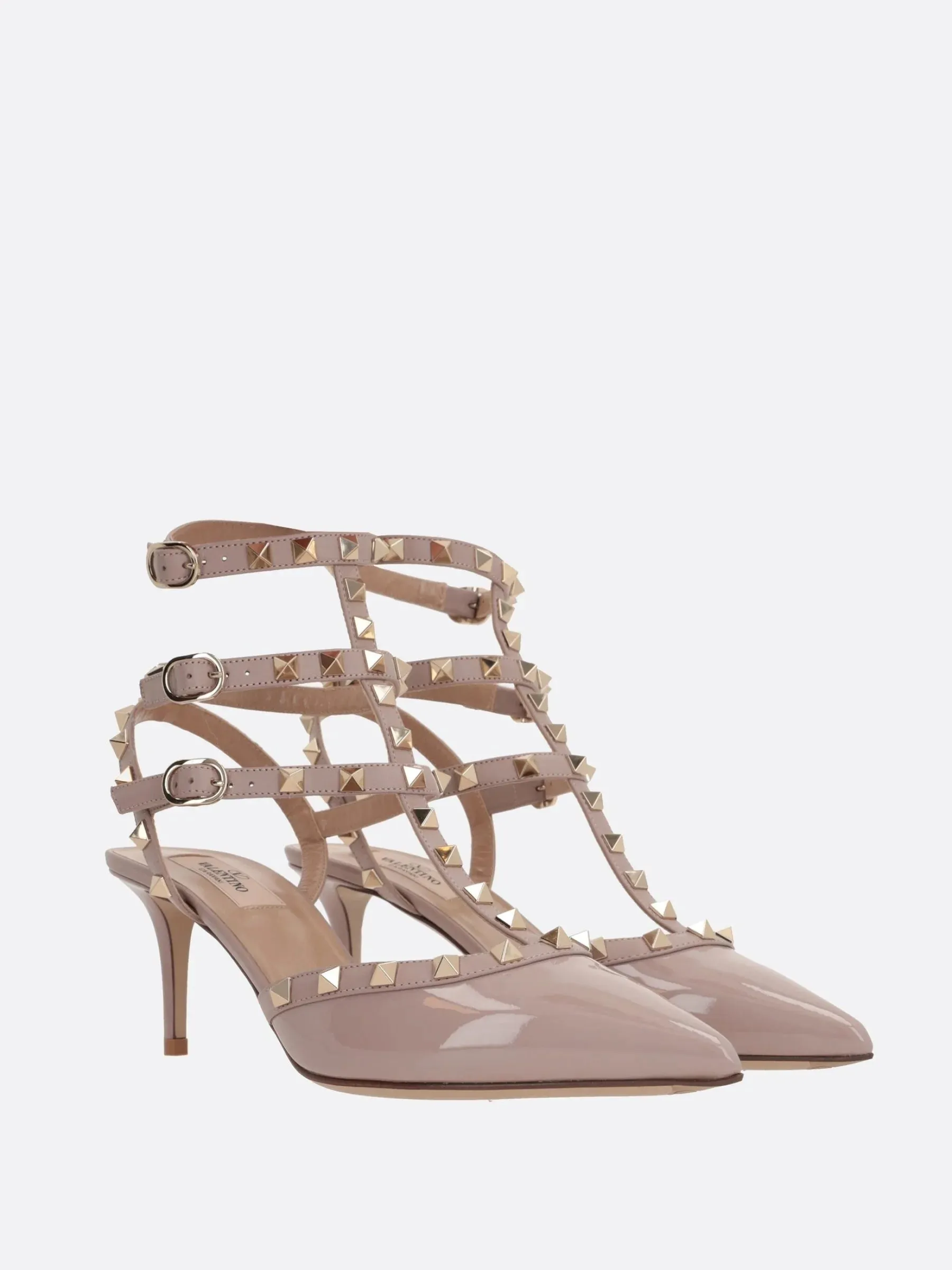 Rockstud Slingback Pumps in Patent Leather