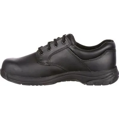 Rocky Men's Slipstop 911 4" Soft Toe WP Oxford Duty Shoe- Black- FQ0002034
