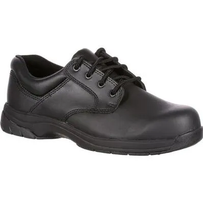 Rocky Men's Slipstop 911 4" Soft Toe WP Oxford Duty Shoe- Black- FQ0002034