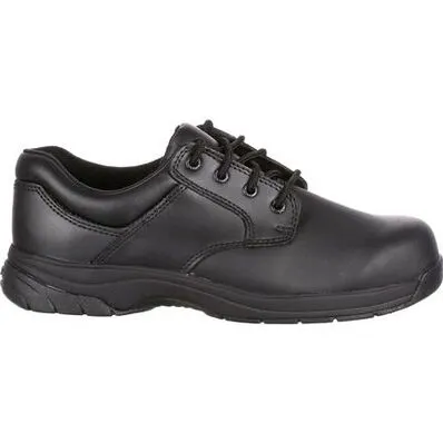 Rocky Men's Slipstop 911 4" Soft Toe WP Oxford Duty Shoe- Black- FQ0002034