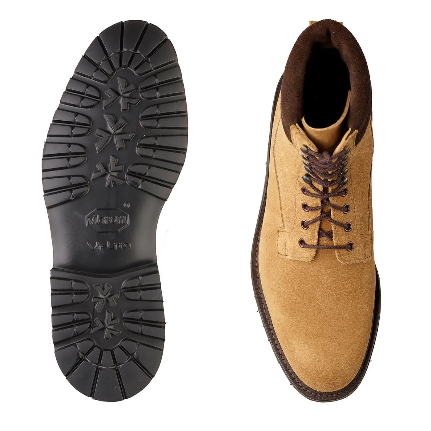 Ross Fawn Suede & Dark Brown Suede Collar
