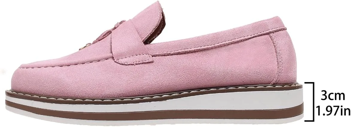 SACFOF Womens Loafers Shoes Platform Chunky Penny Loafer Lug Sole Comfortable Slip On Work Office Business Casual Dress Shoes