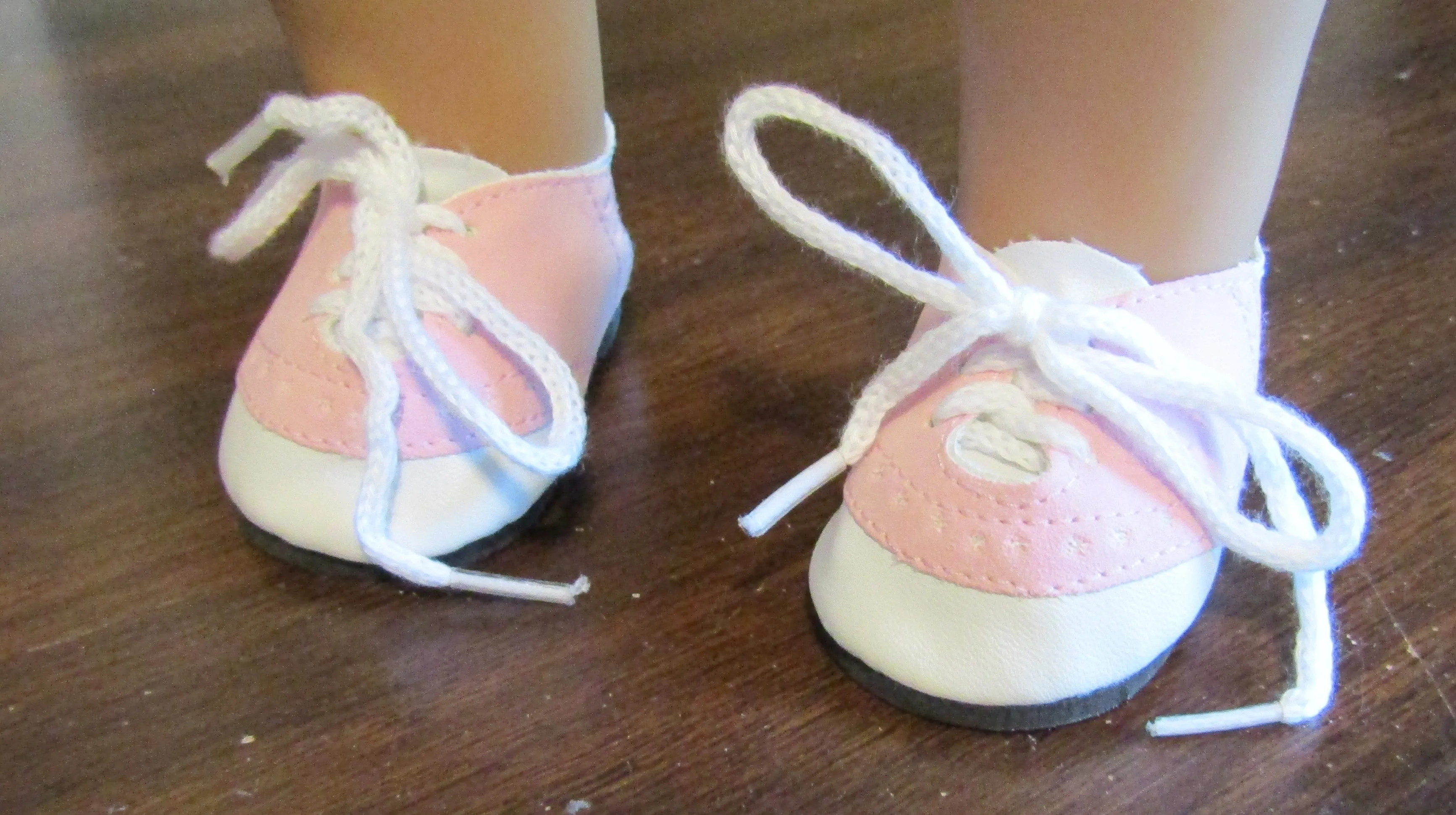 Saddle Oxford Shoes 18 & 15 inch Doll: Pink & White
