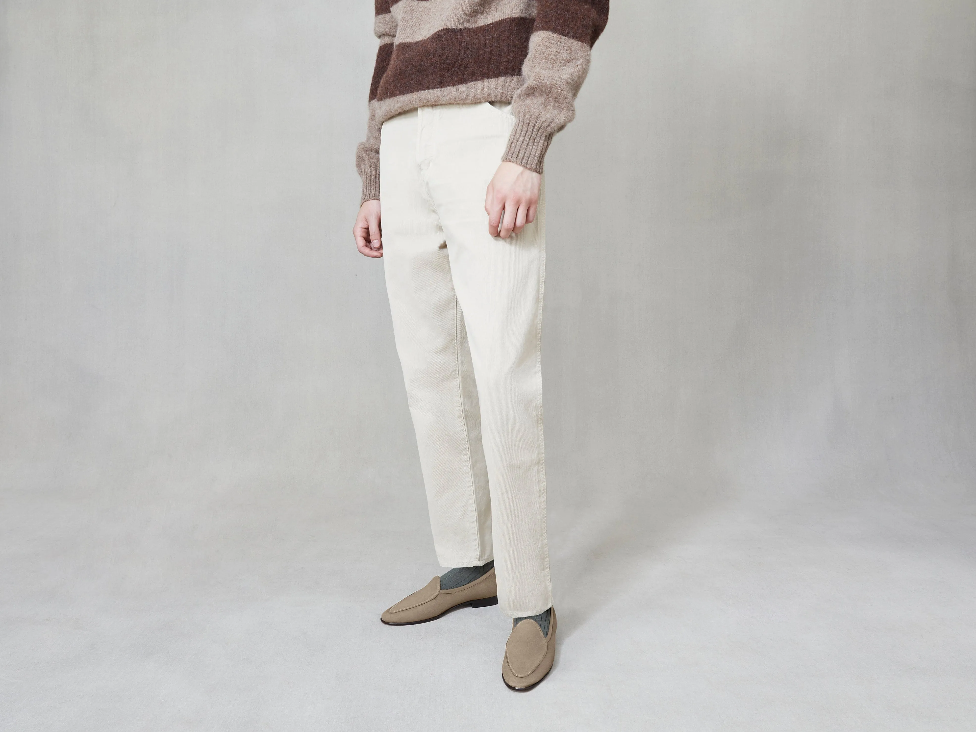 Sagan Classic Loafers in Greige Asteria Suede