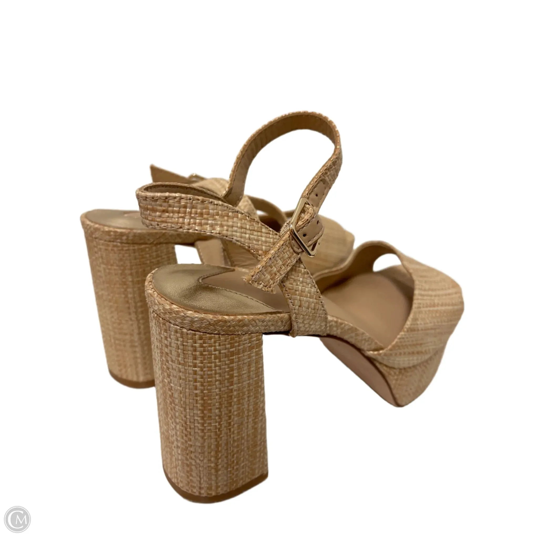 Sandals Heels Block By Antonio Melani In Cream, Size: 8