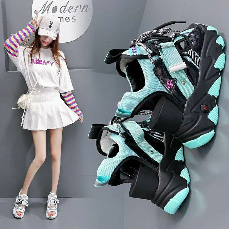 Sandals Lace Up White Sandals Women High Heels Wedges Casual