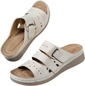 Sandals Women 2025 Dressy, Platform Sandals Women Fashion Wedges Mid Heels Open Toe Espadrilles Slip on Shoes